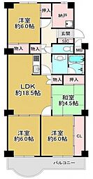 熊内台セントポリア 4SLDKの間取図画像
