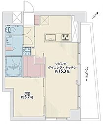 グランドプラザ王子公園 1LDKの間取図画像