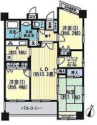 セザール川口幸町 3SLDKの間取図画像