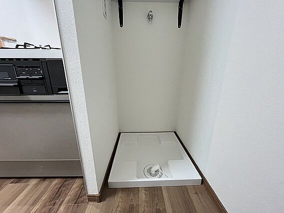 洗濯機置き場。...