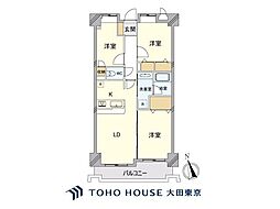 グランイーグル横濱鶴見 508 3LDKの間取り