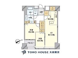 セントラルパークタワーラ・トゥール新宿 2LDKの間取図画像