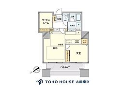 東京ツインパークスライトウイング 1SLDKの間取図画像