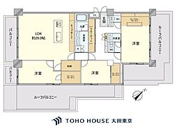 虎ノ門ガーデン 3LDKの間取図画像