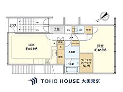 ツルマキフラット 1LDKの間取図画像