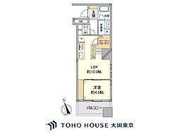 クレヴィアタワー大井町ザレジデンス 1LDKの間取図画像