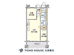イニシア築地レジデンス 2LDKの間取図画像