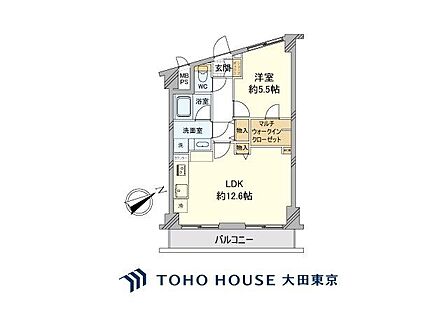 1LDK 間取り