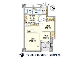 プレミスト赤坂檜町公園 2SLDKの間取図画像
