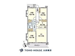 クレッセント二子多摩川2 3LDKの間取図画像