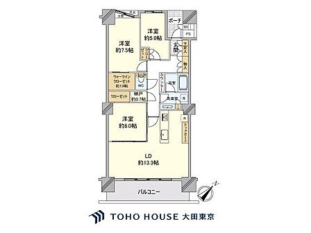 3LDK 間取り