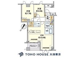 プラウド上原 2LDKの間取図画像