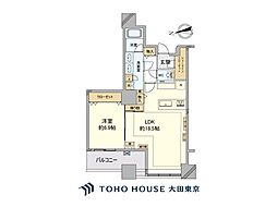 芝浦アイランドグローヴタワー 1LDKの間取図画像
