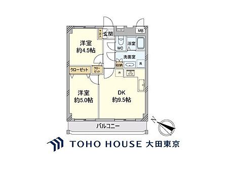 2DK 間取り