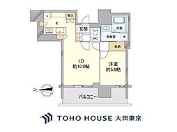 プレミスト新宿山吹 1LDKの間取図画像
