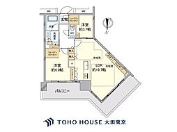 アーバンドックパークシティ豊洲タワーA 2LDKの間取図画像