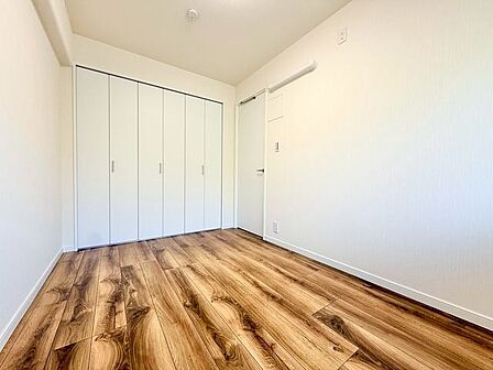 たっぷり収納可能なクローゼット。収納家具を置く必要がなく、空間を広く使えます。