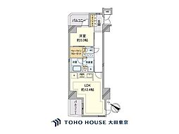 スカイライフ武蔵小山 1LDKの間取図画像