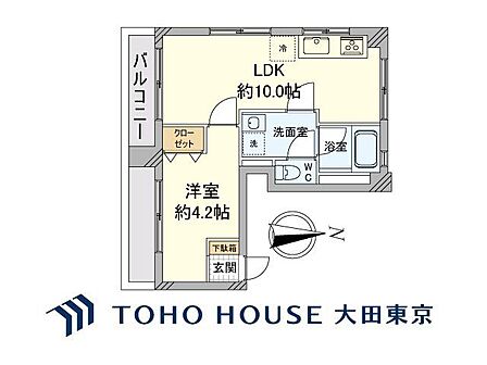 1LDK 間取り