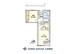 プラウドジェム市ヶ谷 1LDKの間取図画像