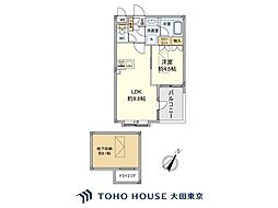 ジェイパーク笹塚 1LDKの間取図画像