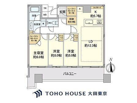 3LDK 間取り