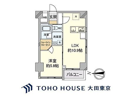1LDK 間取り