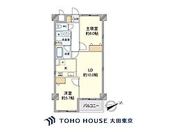 グランデュール富士見ヶ丘 2LDKの間取図画像