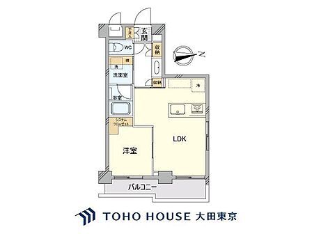 1LDK 間取り