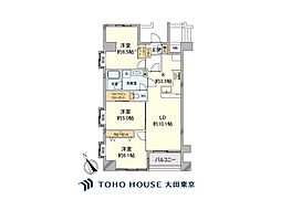 バームハイツ西葛西 3LDKの間取図画像