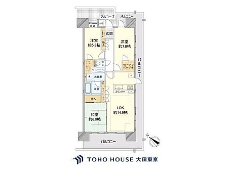 3LDK 間取り