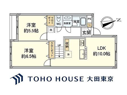 2LDK 間取り