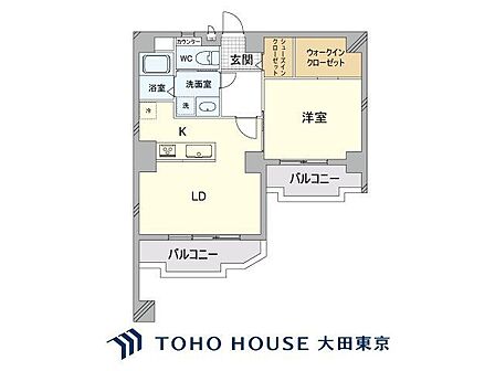 1LDK 間取り