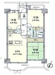 ザ・ステイツ志木アーバンヒルズ 3LDKの間取図画像