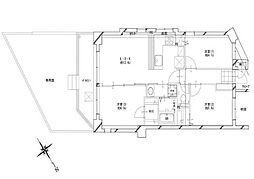 浦和別所沼公園ローヤルコーポ 3LDKの間取図画像