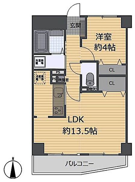 6階部分のバルコニー南向きで日当り・通風・眺望良好!内装リフォームで生まれ変わるキレイなお部屋です。
