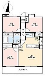 ローヤルシティ東武練馬・徳丸 3LDKの間取図画像