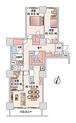 ノースピア上落合2号棟 3LDKの間取図画像