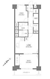 加賀町グリーンハイツ 2LDKの間取図画像