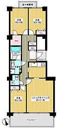 ダイアパレス等々力緑地 3LDKの間取り