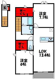 ハピネス南里　A棟 2階