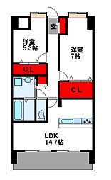 プラトウズ仲原 2階/402