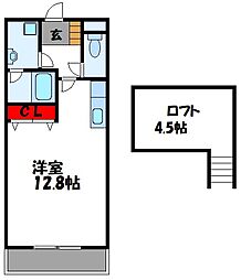 コーポ・カルチェ ワンルームの間取図画像