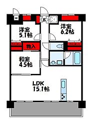 ニューガイア空港通り 3LDKの間取図画像