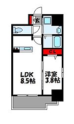 Forbis原町駅前 1LDKの間取図画像