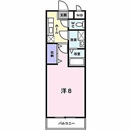 JR山陰本線 米子駅 バス10分 天満屋前下車 徒歩6分の賃貸マンション 2階1Kの間取り