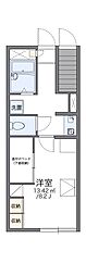 レオパレスチェリッシュ 1Kの間取図画像