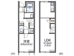 レオネクストコルデ 1LDKの間取図画像