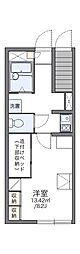 レオパレスTOPAZ 1Kの間取図画像