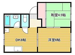プレメゾンミサワ 2DKの間取図画像
